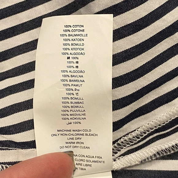 Michael Kors Cotton Striped Faux-Wrap Dress 16319 - Picture 12 of 14